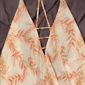 Pink feather pattern cocktail dress